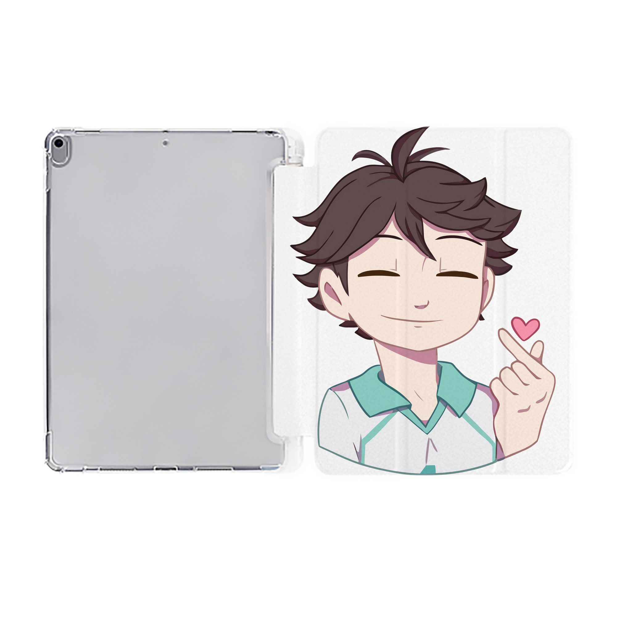 （画像用） ハイキュー!! Haikyu!! IPad ケース ペン収納付き 三つ折りスタンド PUレザー×シリコン 対応機種9.5/10.5/10.9インチ